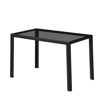 Clara 120 cm szögletes üveg étkezőasztal fekete