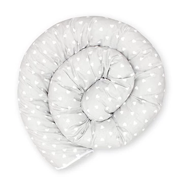 Scamp - Rácsvédő hengerpárna 210cm /LittleHeartWhiteGray
