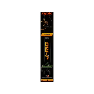 ROK J-RIG Curve Shank - 2db/csomag - előkötött horog - 4 - 0,40mm