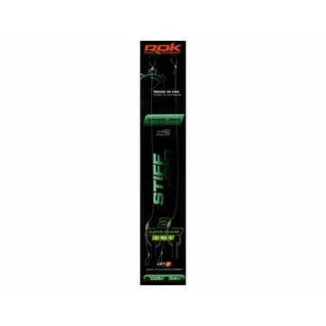 ROK STIFF RIG Curve Shank Barbless - 2db/csomag - előkötött szakáll nélküli horog - 2 - 0,40mm