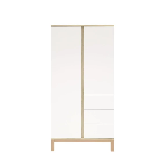 Faktum Loop White & Oak  - 2 osztású szekrény