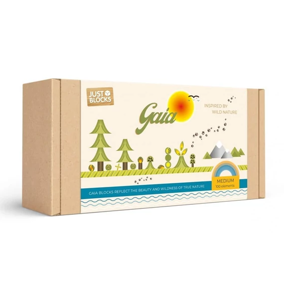 Just Blocks Gaia közepes építőjáték szett 100db