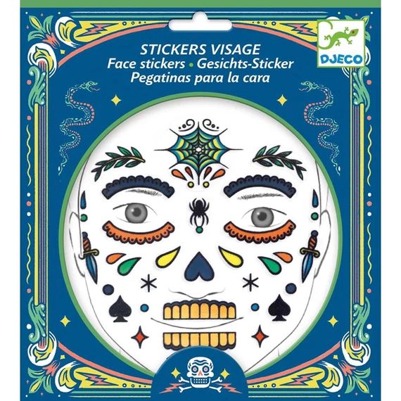 Djeco- Arc dekoráló matrica- Koponya