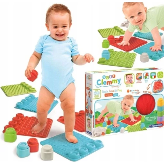 Clementoni-Clemmy puha játszószőnyeg építőkockákkal