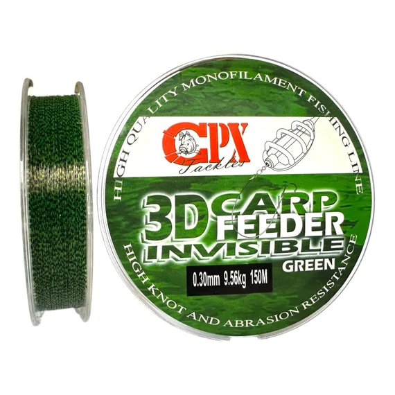 CPX - 3D CARP FEEDER INVISIBLE - Green zsinór - 150m - 0,18mm