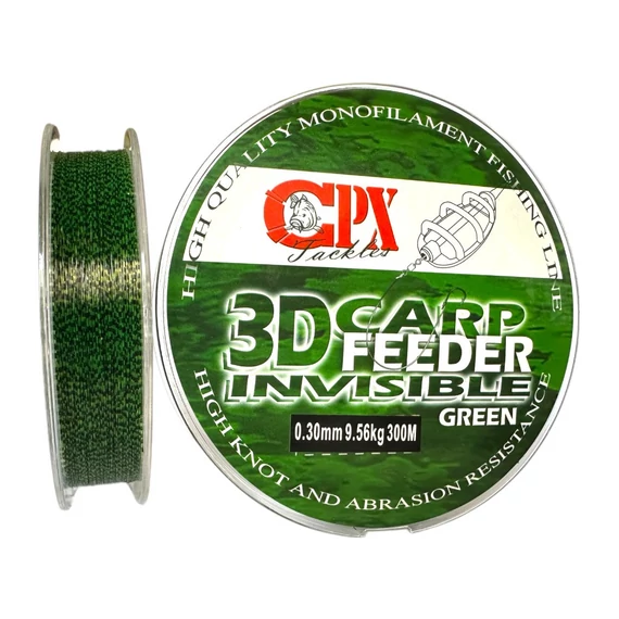 CPX - 3D CARP FEEDER INVISIBLE - Green zsinór - 300m - 0,20mm