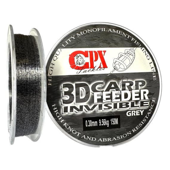 CPX - 3D CARP FEEDER INVISIBLE - Grey (Szürke) zsinór - 150m - 0,18mm