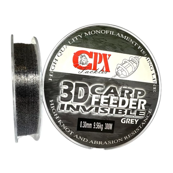 CPX - 3D CARP FEEDER INVISIBLE - Grey (Szürke) zsinór - 300m - 0,18mm