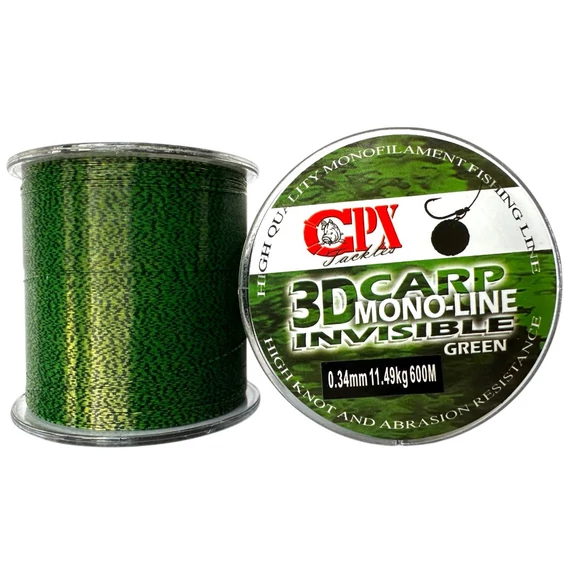 CPX - 3D CARP Line - Green zsinór - 600m - 0,25mm
