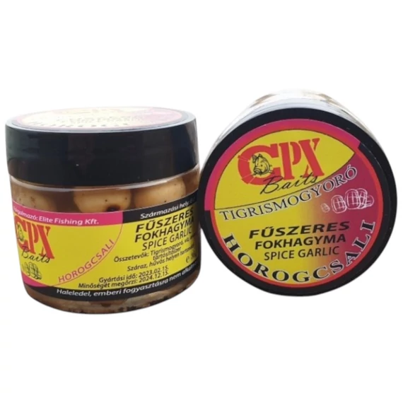 CPX Baits Főtt színezett Large tigrismogyoró horogcsali - Fűszeres Fokhagyma - 36 gramm -