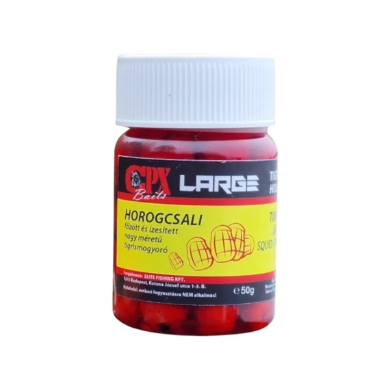 CPX Baits Főtt színezett Large tigrismogyoró horogcsali - Tintahal Áfonya - 50 gramm -