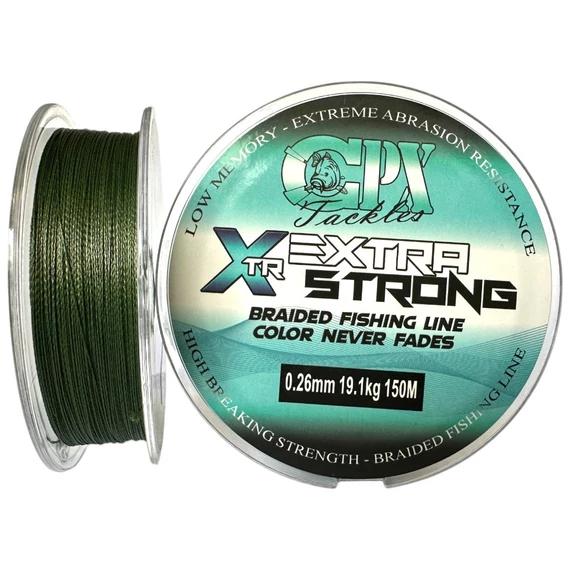 CPX XTR EXTRA STRONG fonott zsinór - 150m - 0,08mm/4,9kg