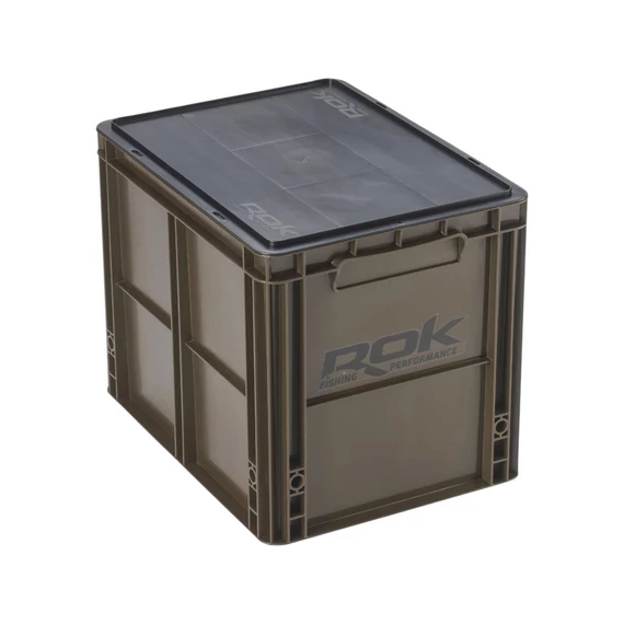 ROK CRATE 433 Set - nagy rekesz tetővel -40cm x 30cm x 32cm - Zöld