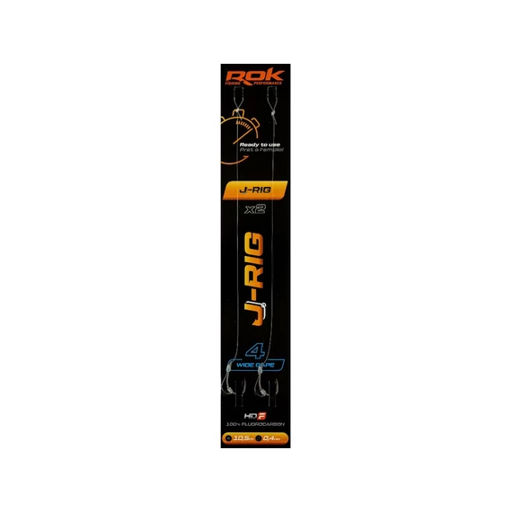 ROK J-RIG Wide Gape - 2db/csomag - előkötött horog -  4 - 0,40mm