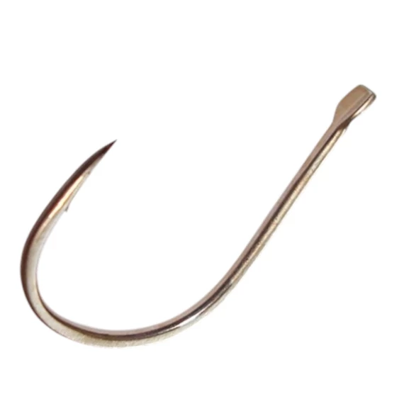 SASAME Screw Cut Chinu lapkás pontyozó horog - Brown - 4