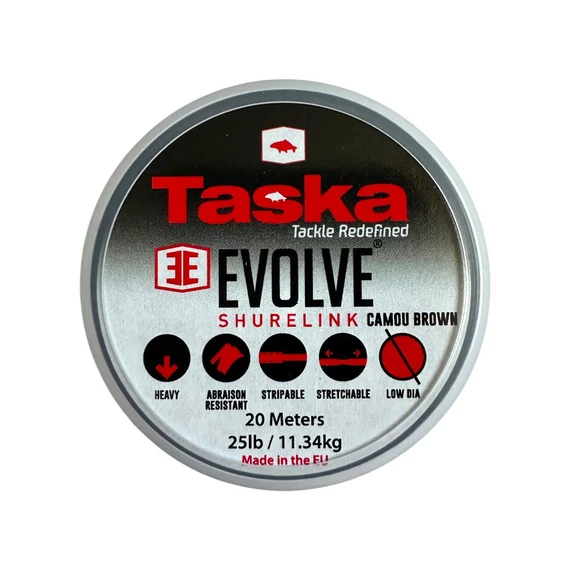 ​TASKA Evolve Shurelink bevonatos horogelőke 25lb 20m - Brown
