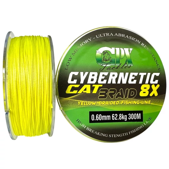 CPX Cybernetic CAT X8 Braid Line - fonott zsinór - Yellow - 300m - 0,45mm
