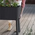 Kép 4/5 - Splendor megemelt műanyag kerti virágláda 120l fonott rattan