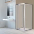 Kép 2/3 - Flexi 80x90 cm falsíkra szerelhető aszimmetrikus zuhanykabin zuhanytálca nélkül
