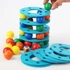 Kép 3/7 - Szivárvány labdatorony Montessori fa társasjáték