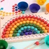 Kép 3/5 - Szivárványos golyó mozaik kirakó Montessori fajáték