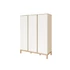 Kép 2/3 - Faktum Loop White & Oak  - 3 osztású szekrény