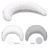 Kép 1/2 - Scamp- Halfmoon(félhold) párna pamut huzattal- LittleHeartWhiteGray