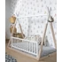 Kép 4/6 - Childhome Tipi ágy - 70x140 cm - Fa - Természetes fehér
