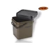 Kép 3/6 - ROK 17 literes Szögletes Csalis vödör + betét + tető szett Square Bait Bucket + Basin Black set - Zöld