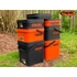 Kép 4/6 - ROK 17 literes Szögletes Csalis vödör + betét + tető szett Square Bait Bucket + Basin Black set - Zöld