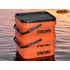Kép 4/6 - ROK 10 literes Szögletes Csalis vödör + betét + tető szett - Square Bait Bucket + Basin Black set - Narancs