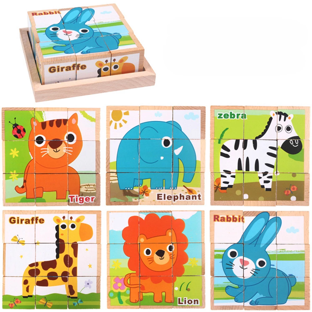 Fakocka puzzle, kirakós fajáték