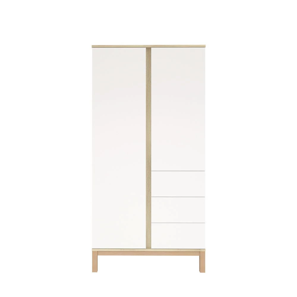 Faktum Loop White & Oak  - 2 osztású szekrény