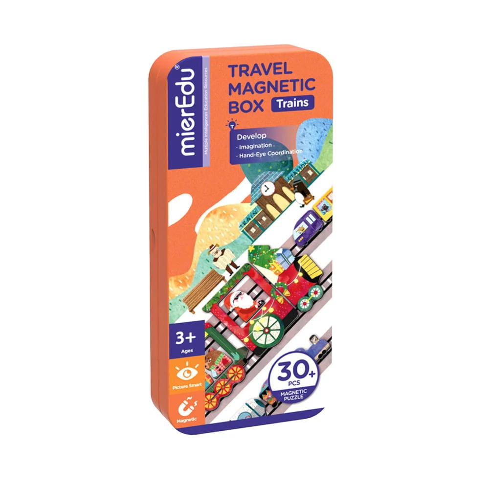 Mágneses Puzzle Játék, Karácsonyi Vonat -Mieredu