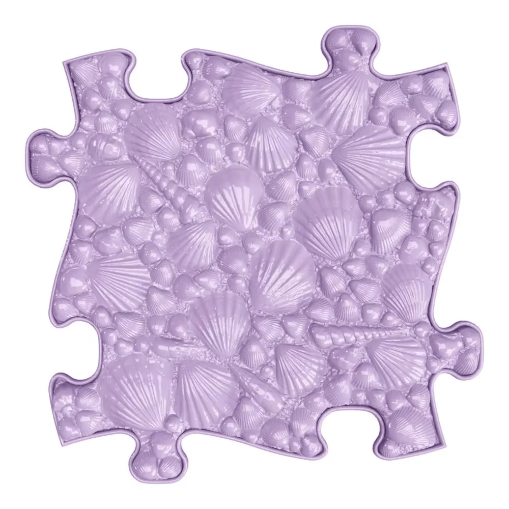 Muffik szenzoros ortopédiai szőnyeg kagyló puzzle lila - kemény