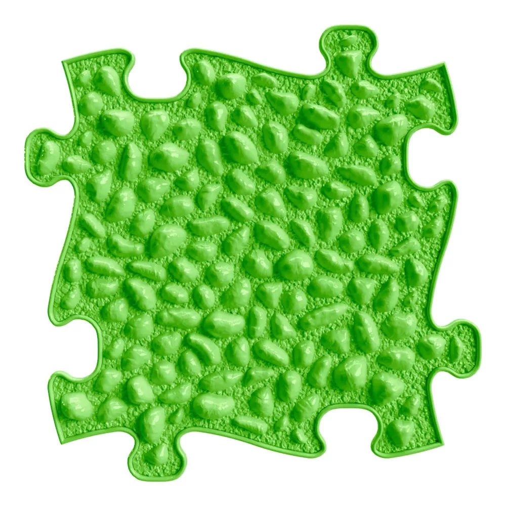 Muffik szenzoros ortopédiai szőnyeg kavicsok puzzle lime - kemény
