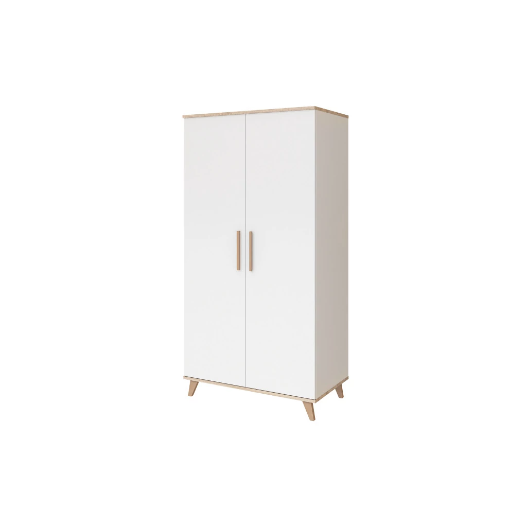 Faktum FLIP White & Oak - 2 osztású szekrény