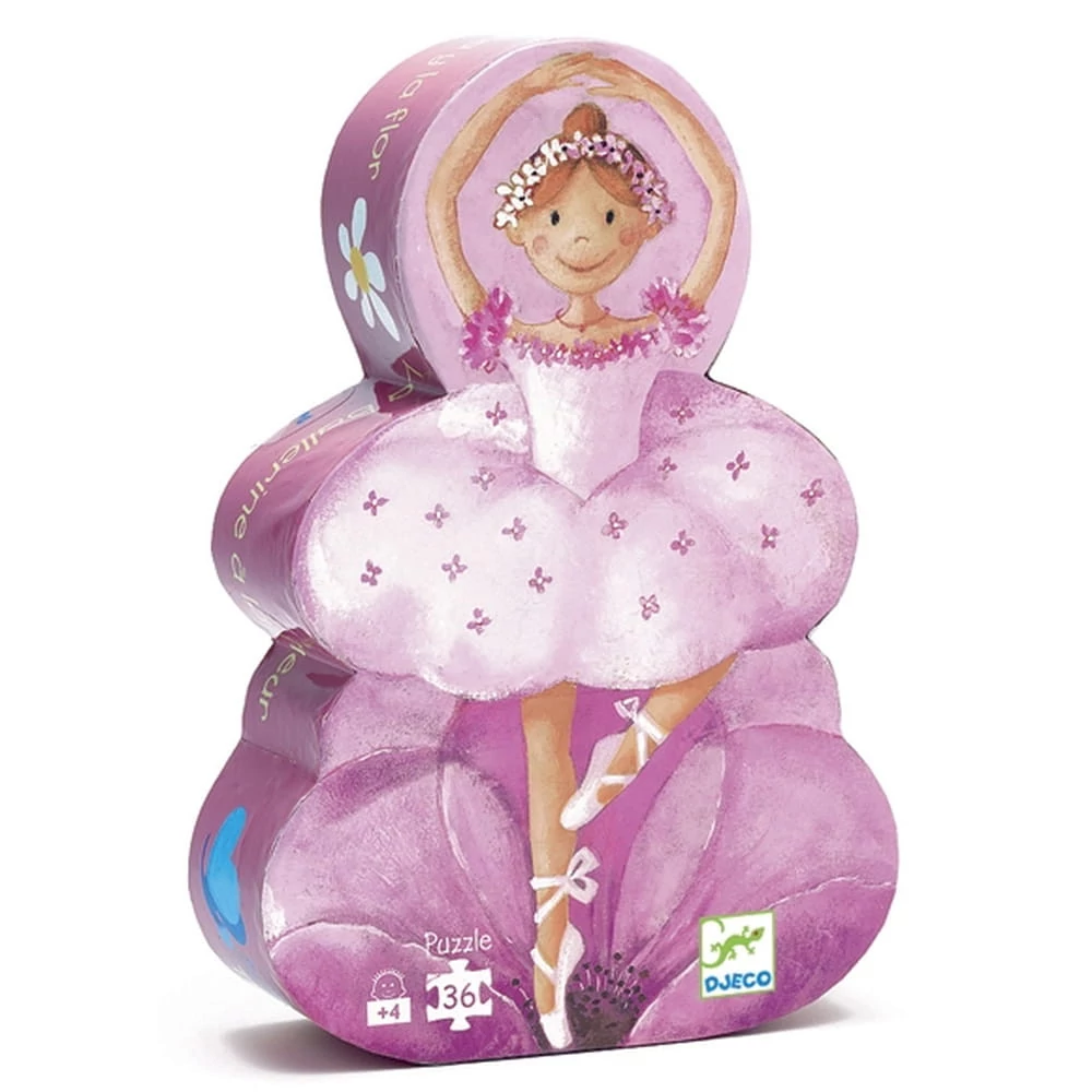 Djeco Formadobozos puzzle - Balerina virággal