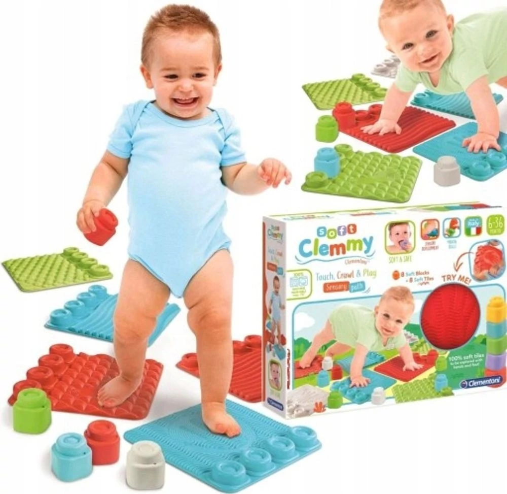 Clementoni-Clemmy puha játszószőnyeg építőkockákkal