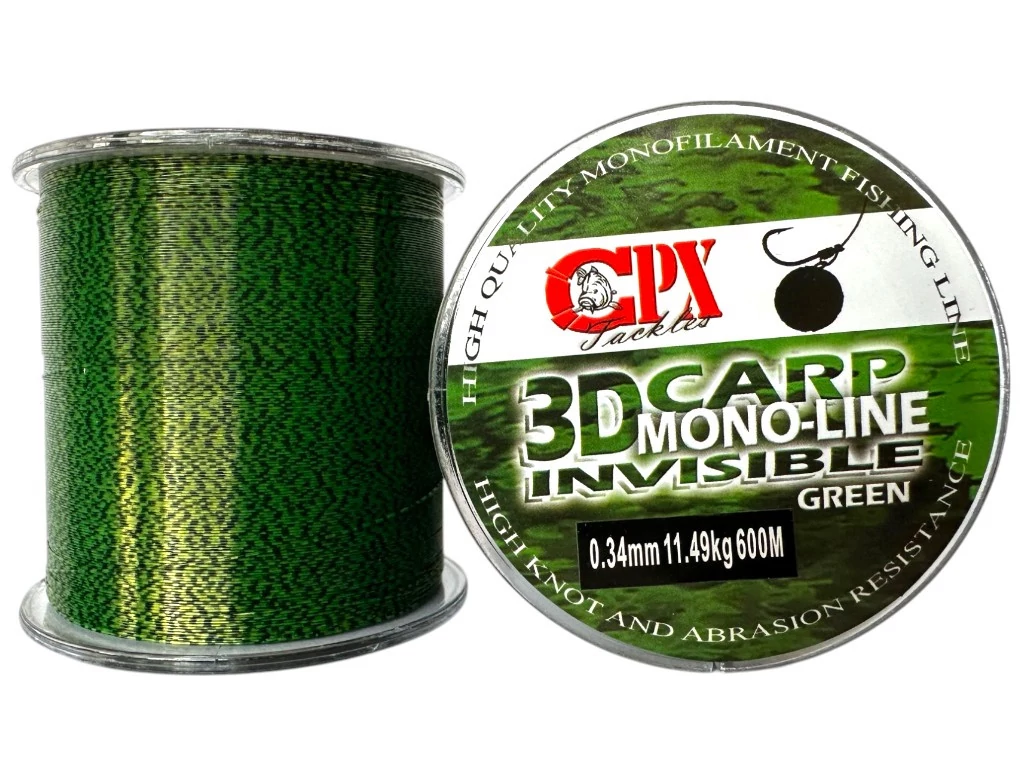 CPX - 3D CARP Line - Green zsinór - 600m - 0,25mm