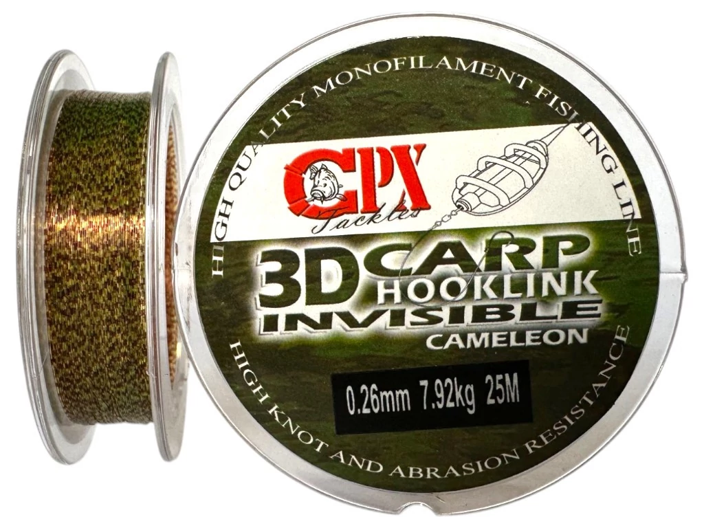 CPX 3D Carp Hooklink Cameleon - Monofil előke zsinór - 25m - 0,12mm