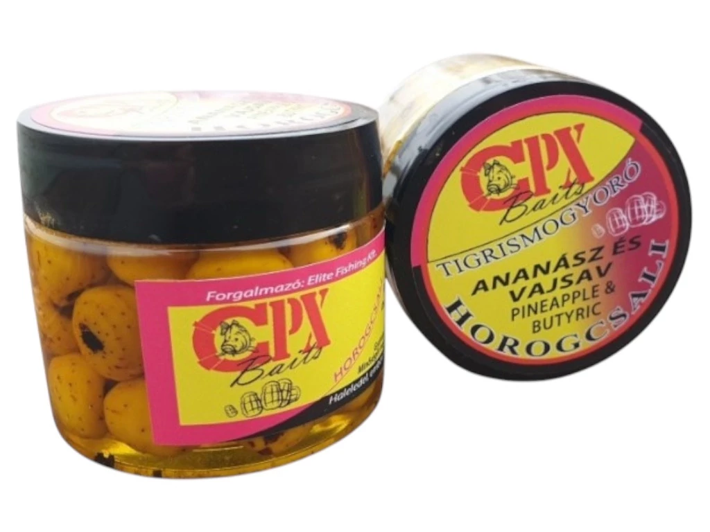 CPX Baits Főtt színezett Large tigrismogyoró horogcsali - Ananász-vajsav - 36 gramm -