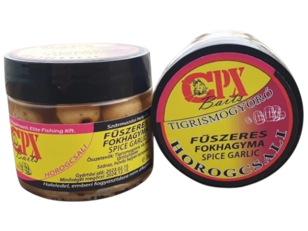 CPX Baits Főtt színezett Large tigrismogyoró horogcsali - Fűszeres Fokhagyma - 36 gramm -