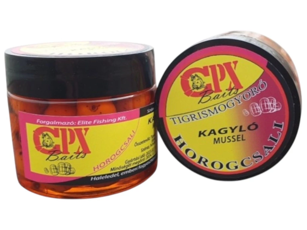 CPX Baits Főtt színezett Large tigrismogyoró horogcsali - Kagyló - 36 gramm -