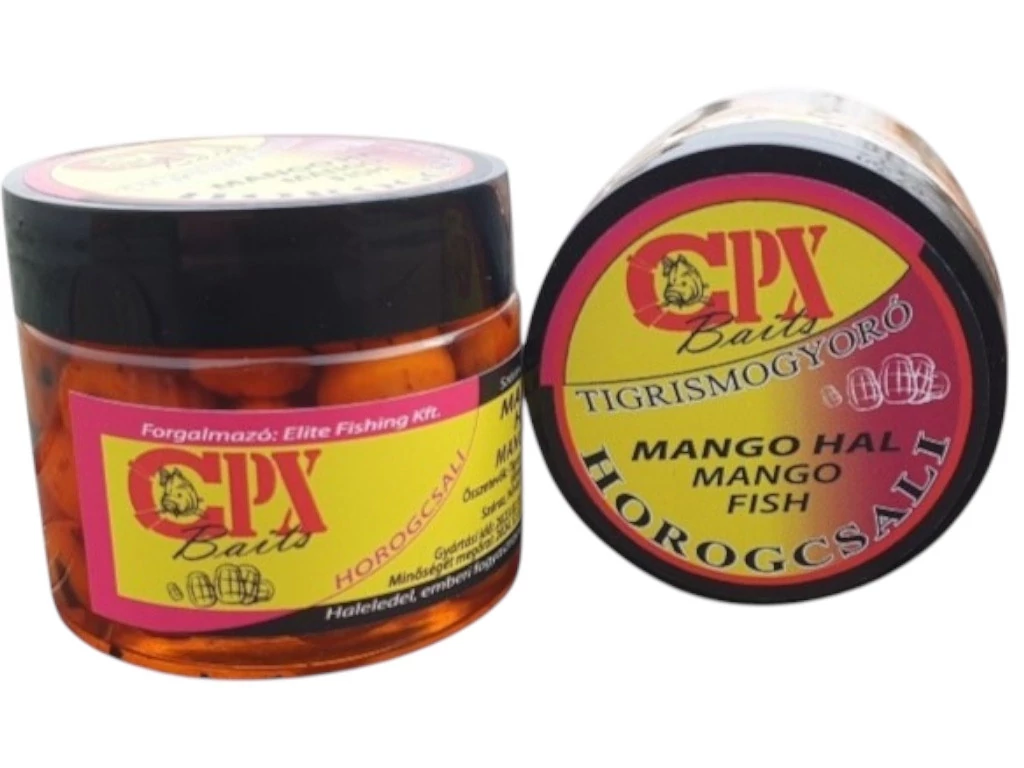 CPX Baits Főtt színezett Large tigrismogyoró horogcsali - Mangó Hal - 36 gramm -