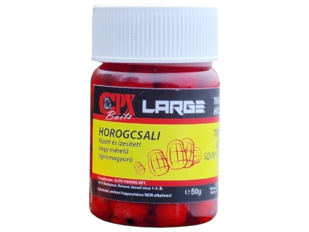 CPX Baits Főtt színezett Large tigrismogyoró horogcsali - Tintahal Áfonya - 50 gramm -