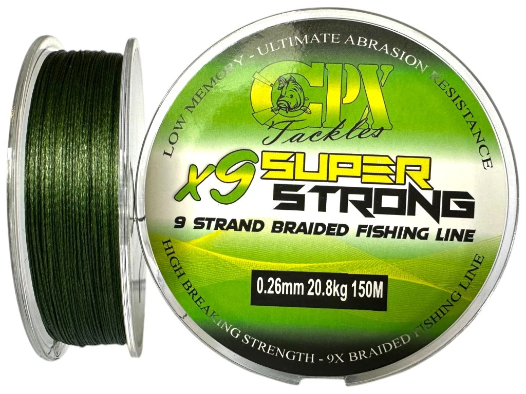 CPX X9 SUPER STRONG fonott zsinór - 150m - 0,10mm/9,30kg