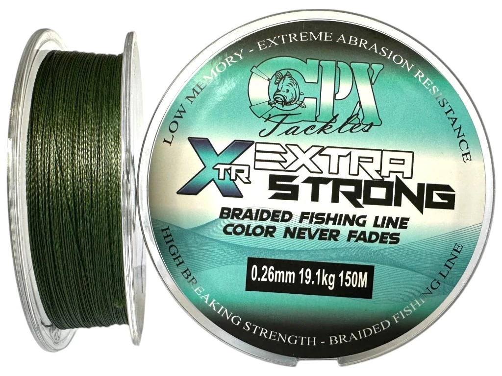 CPX XTR EXTRA STRONG fonott zsinór - 150m - 0,08mm/4,9kg