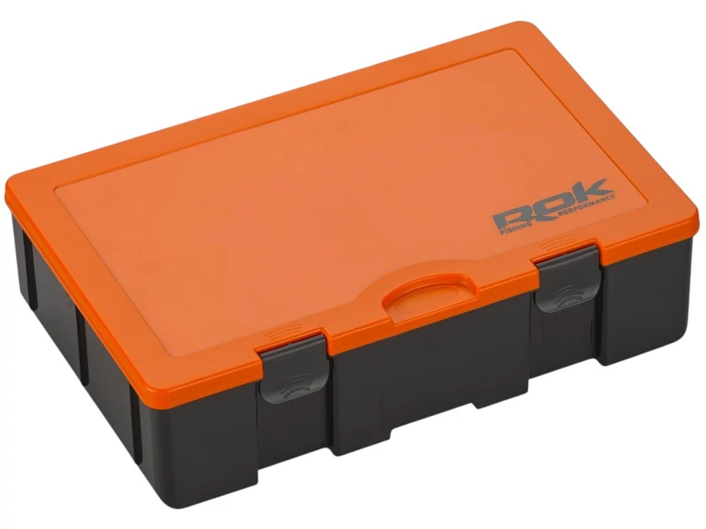 ROK HOOKBAIT BOX 380-381XL - Horogcsalis doboz 35,5cm x 23cm x 9cm - Narancs