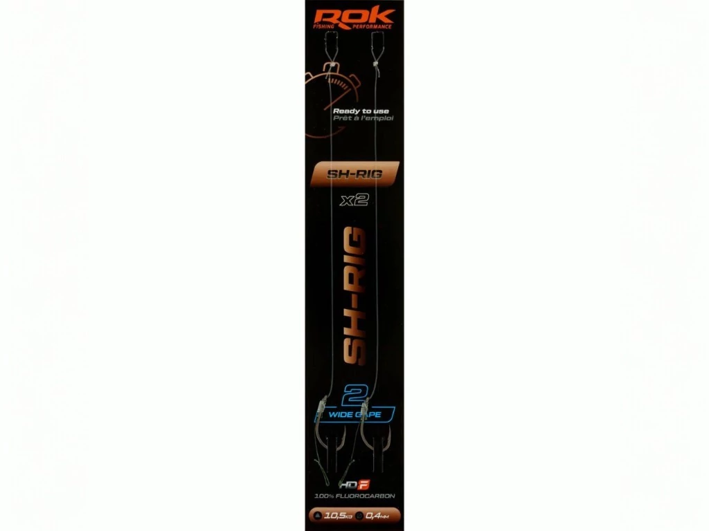 ROK SH-RIG Wide Gape - 2db/csomag - előkötött horog - 2 - 0,40mm